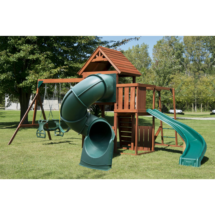 SwingnSlide Grandview Twist Complete Swing Set & Reviews Wayfair